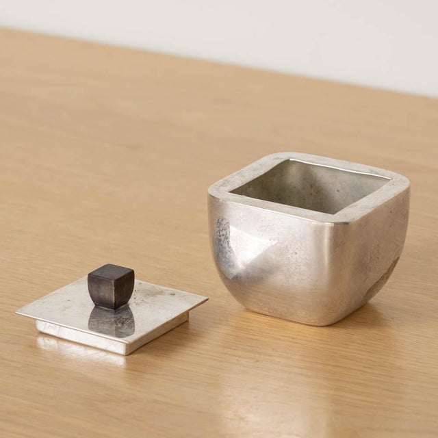 1930s French Art Deco Silverplate Tea Set- 3 Pieces For Sale - Image 10 of 11