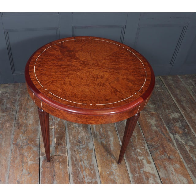 Art Deco French Burr Yew Games Table, 1925 For Sale - Image 15 of 16