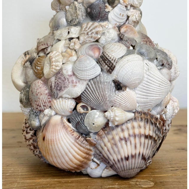 Ivory Vintage Shell Encrusted Vase For Sale - Image 8 of 10