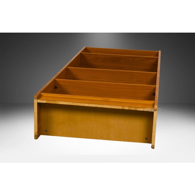 Brown Mid Century Teak Tall Bookcase 72" Tall For Sale - Image 8 of 12