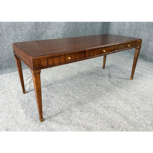 This Hickory Chair Julien Writing Desk showcases refined craftsmanship with a beautifully figured wood grain, clean lines,...
