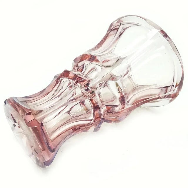 Pink Art Deco Vase by R. Hlousek, Czechoslovakia, 1950s For Sale - Image 8 of 10