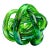 Vintage Green Art Glass Knot For Sale