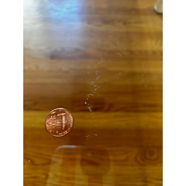 Vintage 1970's Split Reed Waterfall Coffee Table With Glass Top & Matching End Table For Sale - Image 13 of 18
