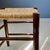 Rustic Wooden Stool with Rush Seat, 1960s For Sale - Image 3 of 5