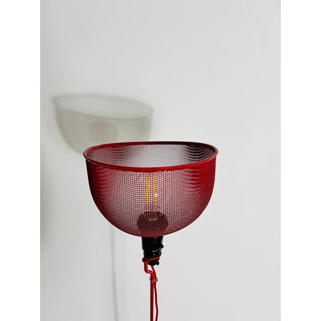 Midcentury Modern Red Italian Floor Lamp, 1970s For Sale - Image 9 of 10