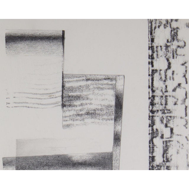 Wood Abstract Graphite Drawing Signed by Medard Klein For Sale - Image 7 of 8