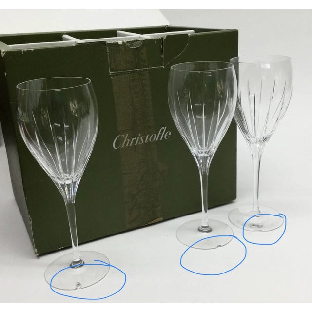 Glass Vintage French Christofle Iriana Water Goblets For Sale - Image 7 of 12