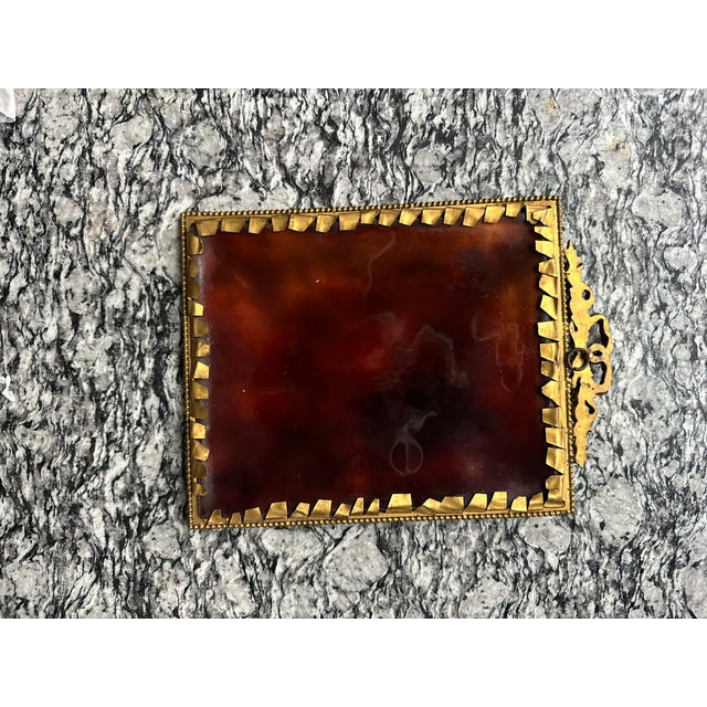 Metal Antique Enamel on Copper Portrait, France, 19th C. For Sale - Image 7 of 8