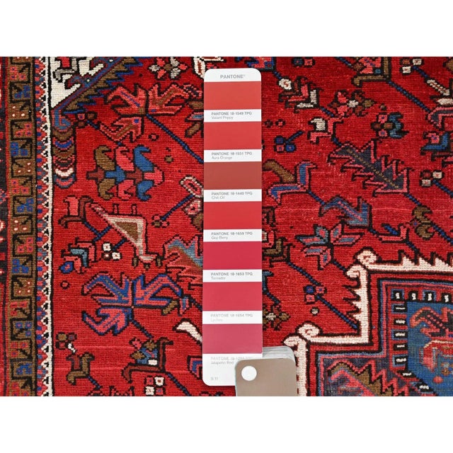 1960s 1960s Red Semi Antique Oriental Rug For Sale - Image 5 of 12