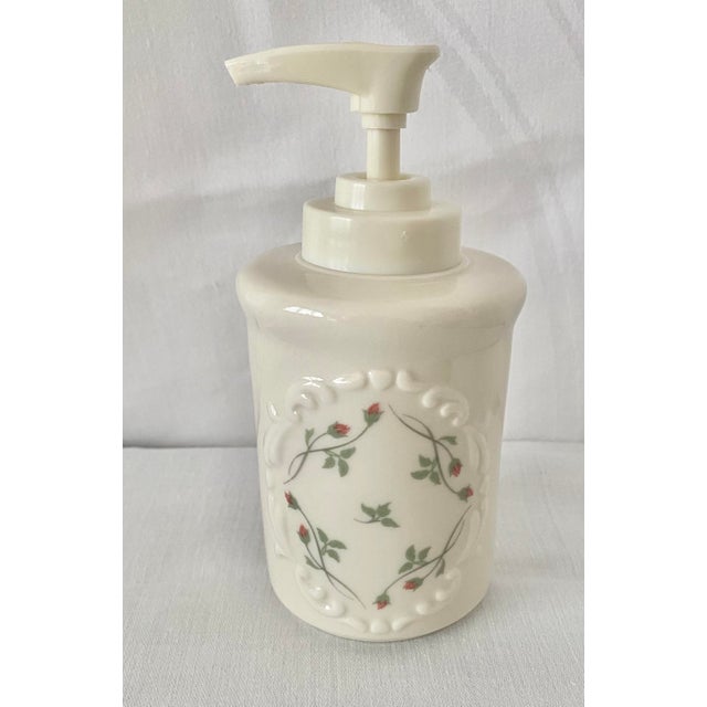 Late 20th Century Lenox Rose Manor Porcelain Soap/Lotion Dispenser Pump Bottle Excellent Condition. For Sale - Image 10 of 10