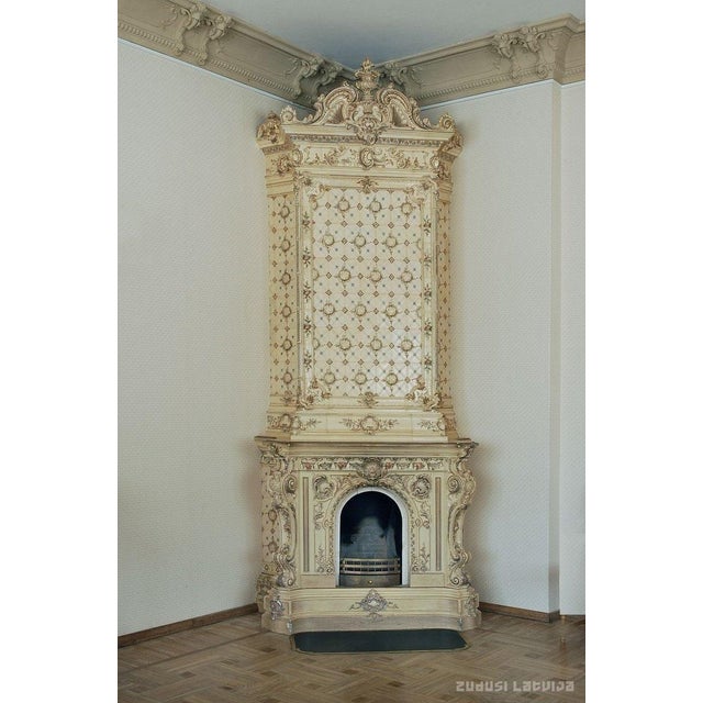 - Salvaged tile from the typical Northen European ceramic masonry heater - Very good original condition (please see...