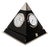 Black Pyramide Table Clock by Gianfranco Ferrè, Italy, 1970s For Sale