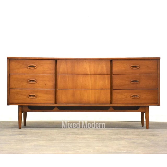 Mid Century Cherry Dresser by Dixie Furniture For Sale - Image 11 of 11