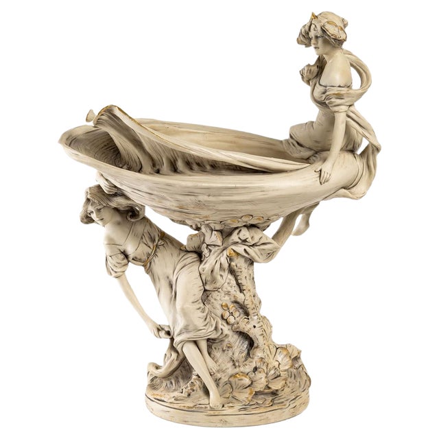 Art Nouveau Biscuit Cup from DMP, 1910s For Sale