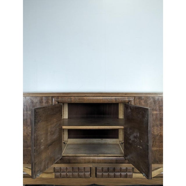 Brutalist Sideboard with Diamond Points For Sale - Image 4 of 9