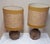 Vintage Table Lamps with Brown Ceramic Bases and Fabric Shades, 1970s, Set of 2 For Sale - Image 4 of 11