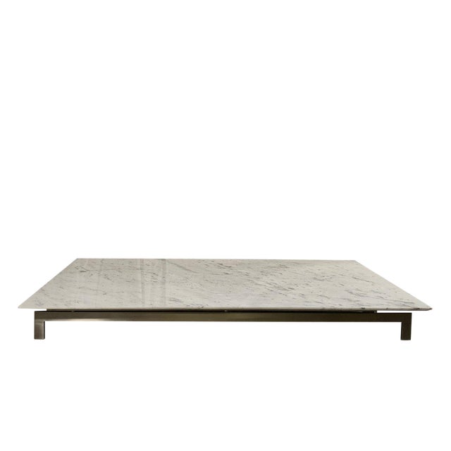 Contemporary Metropolitan Carrara Marble Coffee Table Chairish