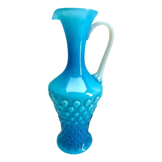 Opalescent Italian Opaline Pitcher from Florence, 1950s For Sale