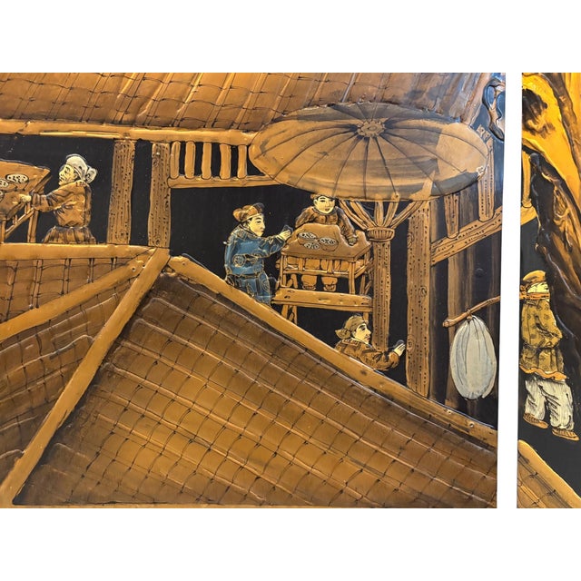 Chinoiserie Coromandel Six Panel Screen For Sale - Image 4 of 18