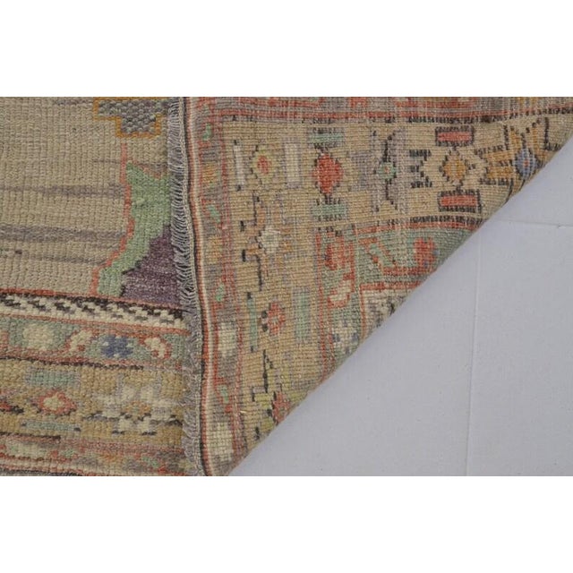 Turkish Oushak Vintage Area Carpet For Sale - Image 3 of 10