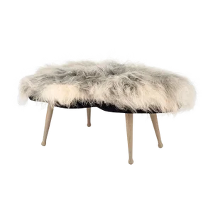 Enrico Bartolini Freeform Icelandic Bench (Gray and White)