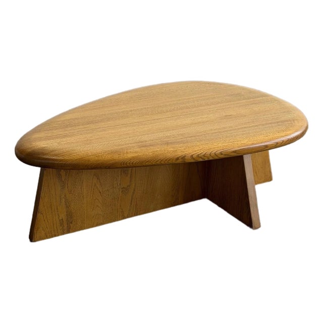 Contemporary Coffee Table in Solid Oak For Sale