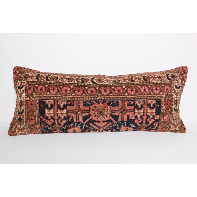 Decorative Lumbar Cushion – Vintage Rug Style Throw Pillow -16'' X 38'' For Sale - Image 11 of 12