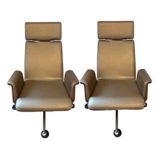 Pair of Sophisticated Ofs Madrid Lounge Chairs For Sale