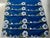 Mid 20th Century Vintage Set of 6 Royal Blue & White Floral Madeira Cotton Placements For Sale - Image 5 of 15
