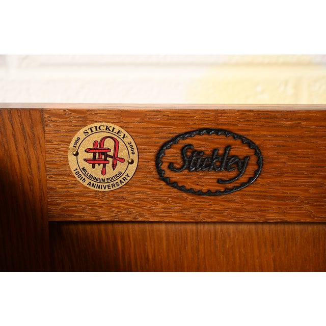 Stickley Harvey Ellis Collection Mission Arts & Crafts Inlaid Oak Blanket Chest For Sale - Image 9 of 18