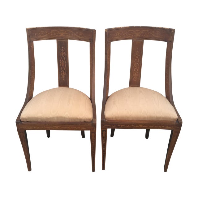 Traditional Gilt Wood Chairs A Pair Chairish