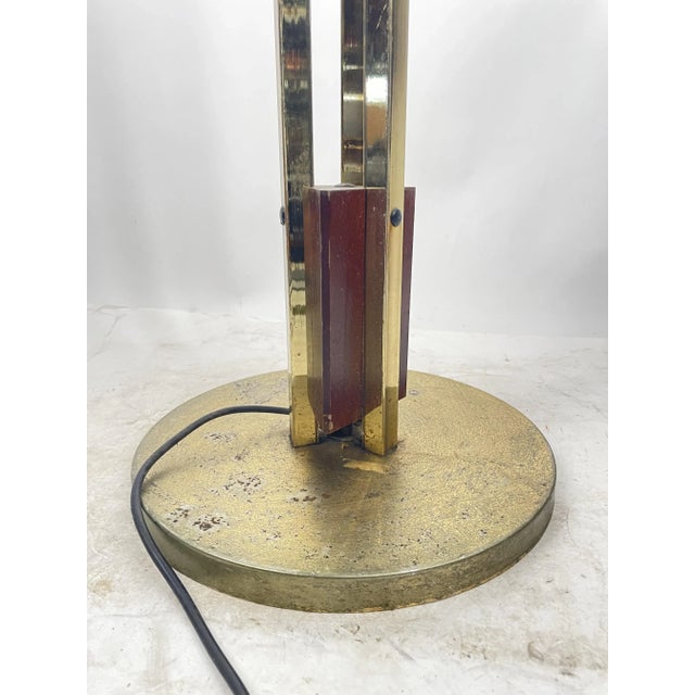 Brown Vintage Italian Floor Lamp with Crystal Bowls, 1970s, 1960s For Sale - Image 8 of 13