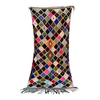 Azilal Vintage Moroccan Rug - 3'8" X 7'10" Ft For Sale