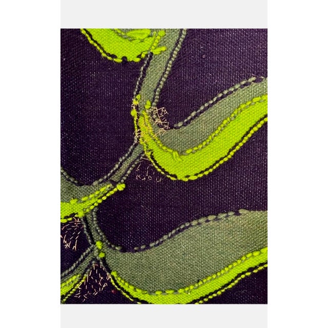 Olga Fisch, Vintage Handwoven Tapestry Wool Folk Art Rug Weaving Wall Hanging Olga Fisch For Sale - Image 4 of 12