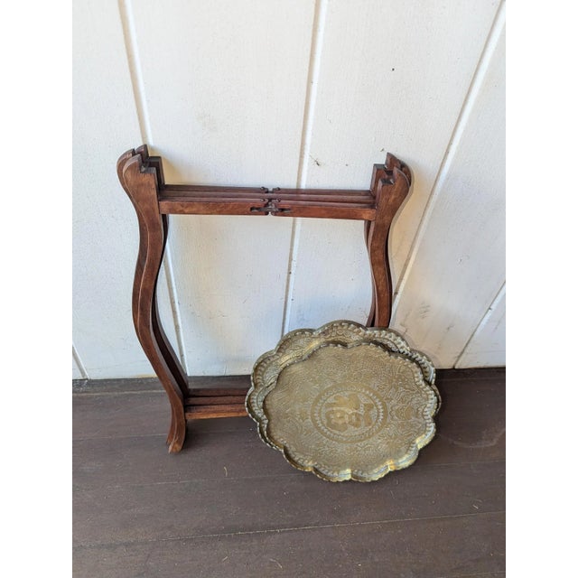 Mid-Century Modern 70's Mid Century Traditional Chinese 2 Tier Table For Sale - Image 3 of 4