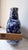 Classic Blue and White Porcelain Round Vase Intricate Hand-Painted For Sale - Image 11 of 11
