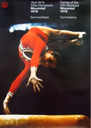 1976 Montreal Olympic Games Poster, Women's Gymnastics
