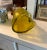 Mustard 1920s English Victorian Style Sheffield Silver Plate Bear Decanter Claret in Yellow Glass For Sale - Image 8 of 9