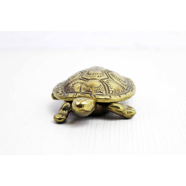 Vintage Brass Turtle Ashtray, 1960s For Sale - Image 6 of 8