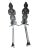 Mid 19th Century Antique Pair of Figural French Napolean III Period Black Cast Iron Fireplace Andirons, Circa 1860s For Sale - Image 5 of 6