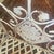 Vintage Victorian French Style White Iron / Lattice Rectangle Basket W/ Leaves/Tiles & Fixed Handle For Sale - Image 12 of 18