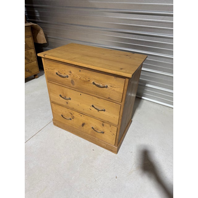 Victorian Antique Pine Three Drawers - Chest of Drawers From England For Sale - Image 3 of 18