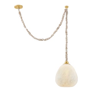 Mitzi Remi 11.5 in. 1 Light Pendant in Aged Brass Finish For Sale