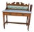 Early 20th Century Victorian-Style Rolling Work Cabinet With Marble Top and Decorative Tile For Sale