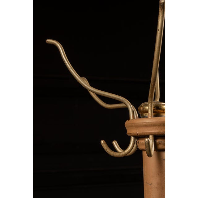 Antique Metal Coat Rack in Brown For Sale - Image 4 of 6