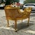 Textile French Style Bench White and Gray Damask Gold Details For Sale - Image 7 of 7