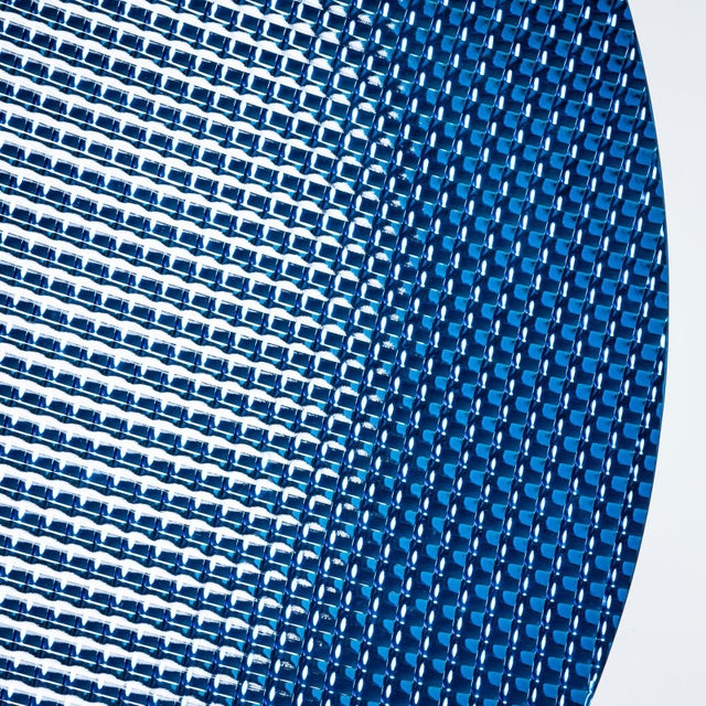 18th Century 21st Century Large Concave Disc in Blue Glass by Roberto Giulio Rida, Italy For Sale - Image 5 of 18