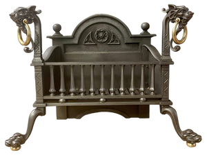 Antique English Dragon Fire Grate in Cast Iron, 1860