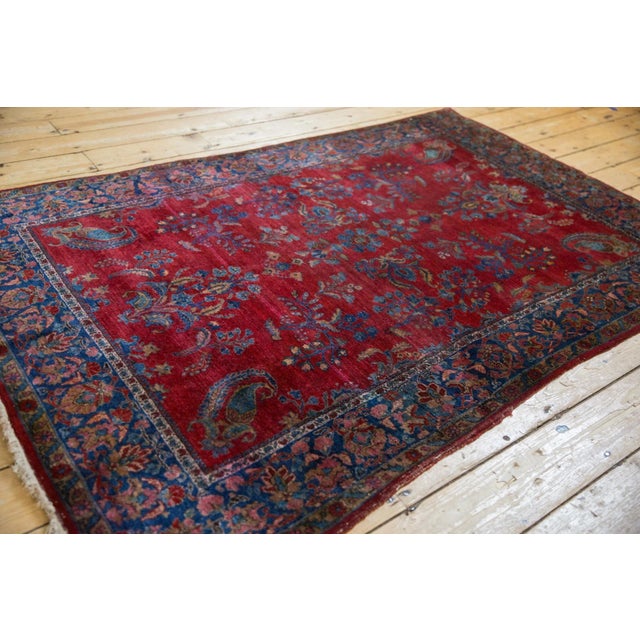 Antique Fine Kashan Rug - 4'6" x 6'6" For Sale - Image 13 of 13